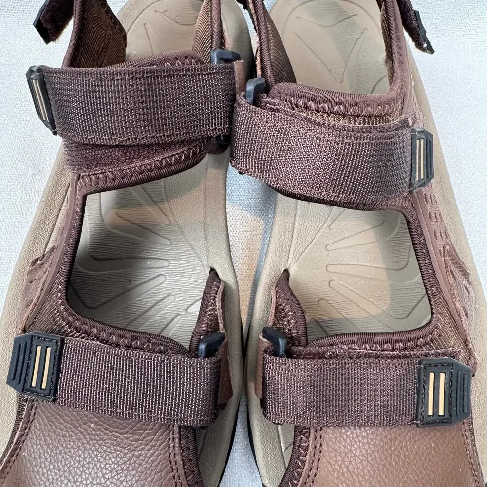Sport Men Brown Sandal Adjustable Comfortable and Support Hiking Shoe US 12